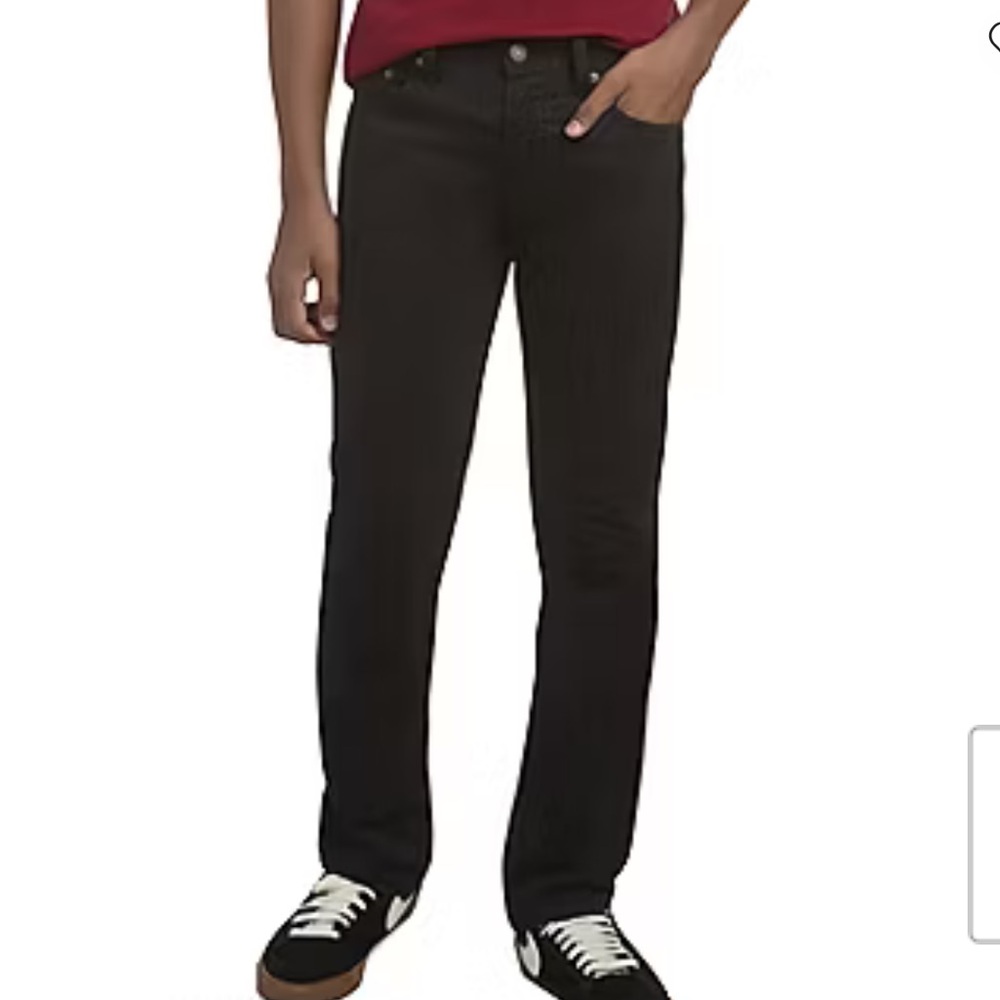 Levi's 511 Size 14 boy’s 27 x 27 stretchy Sueded Cotton Twill Black Chino Pants
